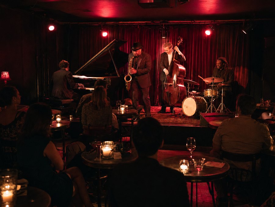 Band performing during a jam session